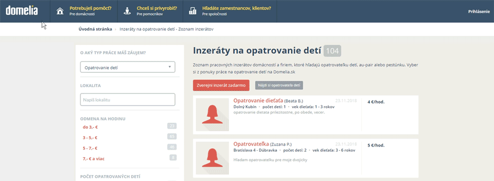 bocne menu - Domelia.sk